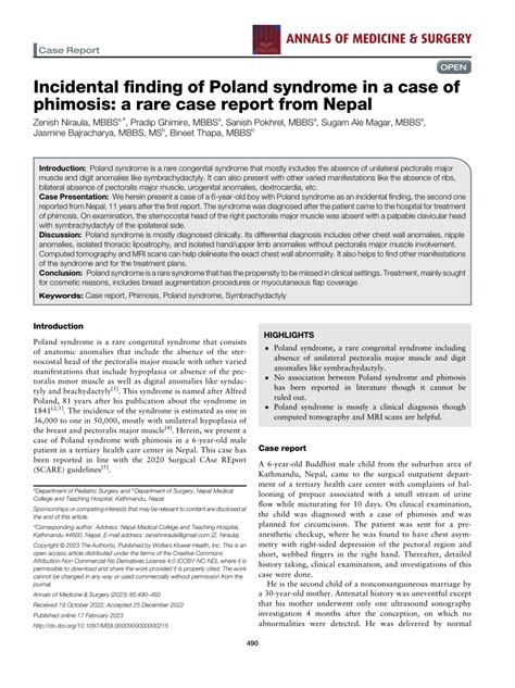 poland syndrome nepal