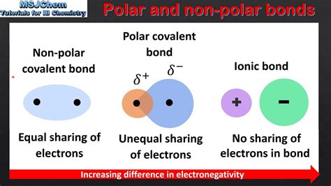 polar and nonpolar and ionic bonds
