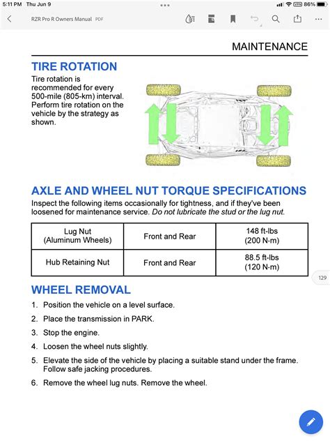 Polaris Rzr Wheel Torque Specs