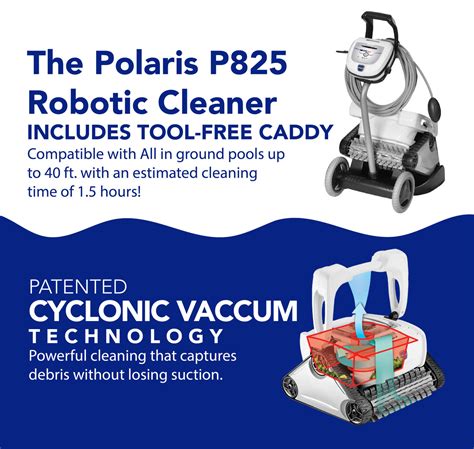 Polaris P825 Robotic In Ground Pool Cleaner