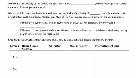 Polarity Worksheets