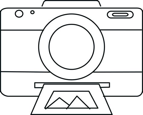 Polaroid Camera Clipart Printable Side Angle