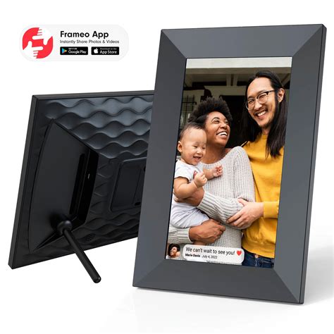 Polaroid 8in Digital Photo Frame with Decorative Candlenut Distressed