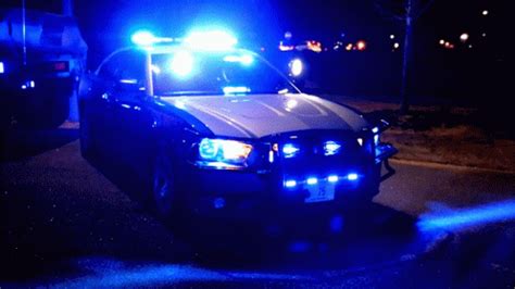 police car blue lights