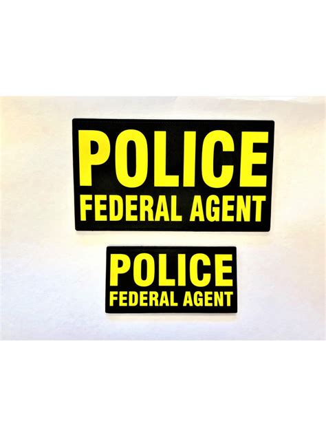 police federal agent velcro patch