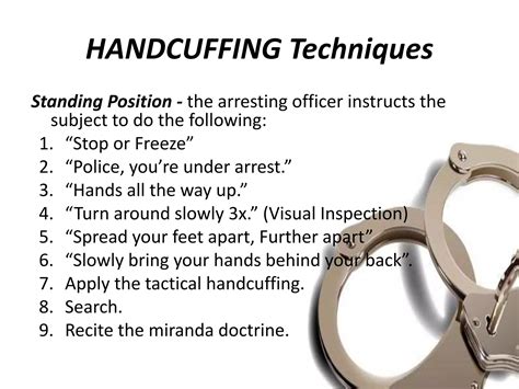 Police Handcuffing Techniques