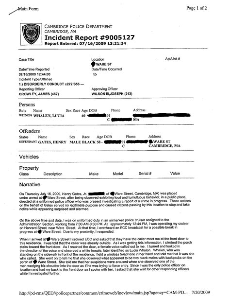 police report number example ontario