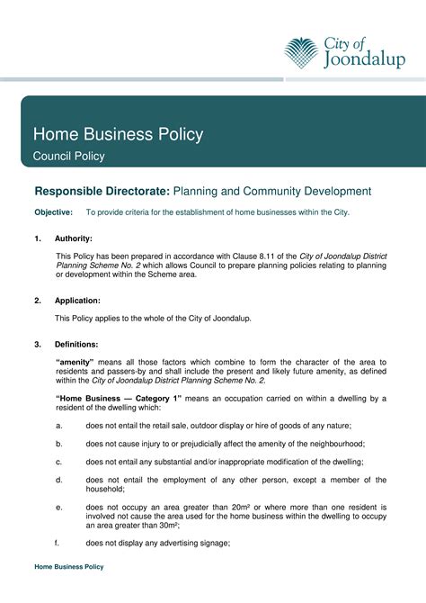 policy templates for business