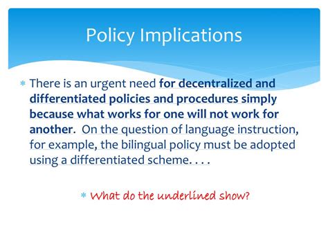 policy implications examples