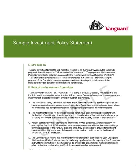 policy statement examples