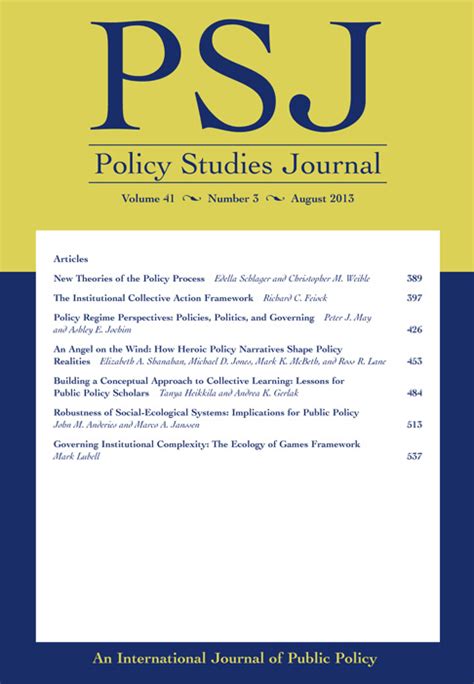 policy studies journal letpub