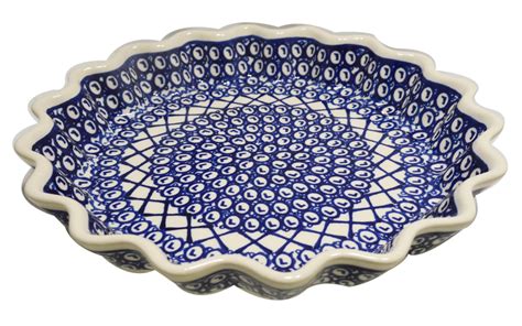 polish pottery fluted pie plate