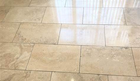 TRAVERTINE STONE TILE FLOOR POLISHED AND SEALED IN SALE