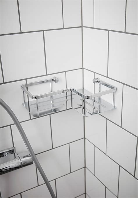 Polished Chrome Corner Shower Shelf
