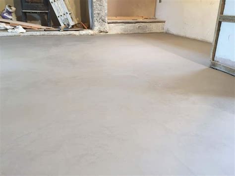 polished limecrete floor