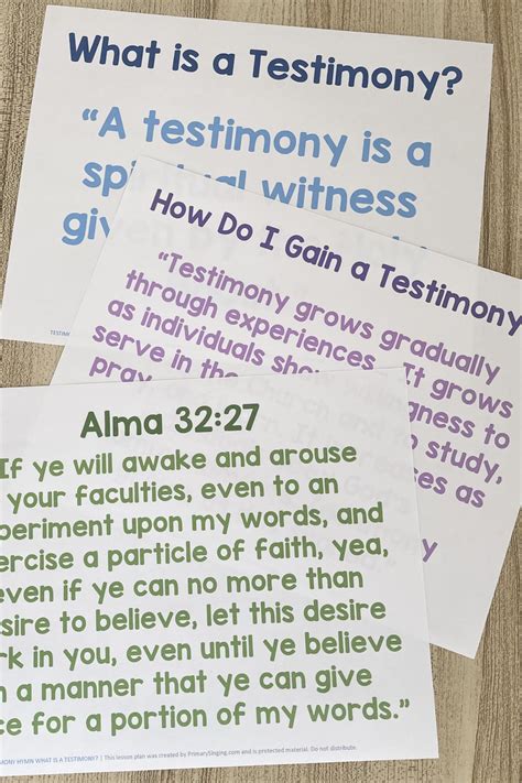 Polishing Our Testimonies Printable