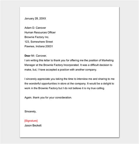 14+ Polite Rejection Letter Free Sample, Example format Download