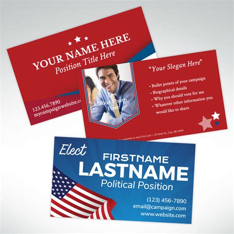 Custom Political Business Cards Campaign Business Cards Printing