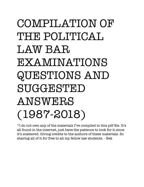 political law bar questions and answers 2018