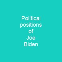 political positions of joe biden