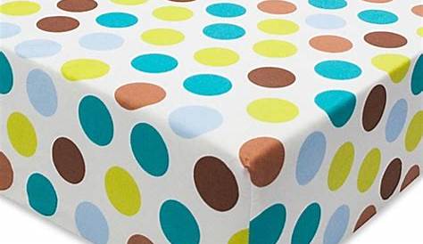 Abstract Baby Polka Dot Print Extra Deep Fitted Jersey Crib Sheet (28