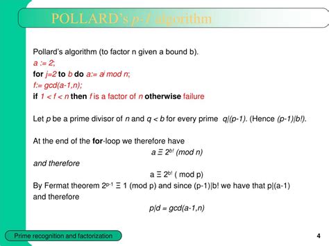 Pollard Algorithm