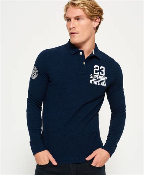 polo manche longue homme superdry