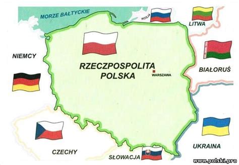 polska z kim graniczy mapa