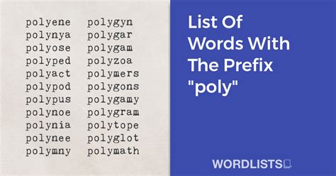 poly root word definition and examples