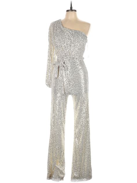 Polyester Silver Jumpsuit