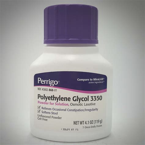 polyethylene glycol 3350 expiry date