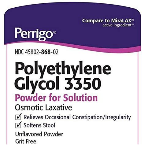 polyethylene glycol 3350 nf powder 510gm
