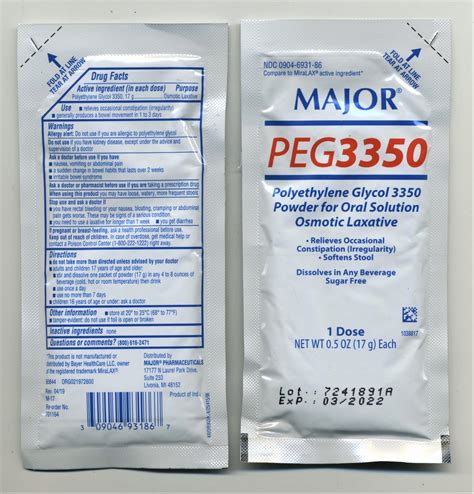 polyethylene glycol 3350 oral packet