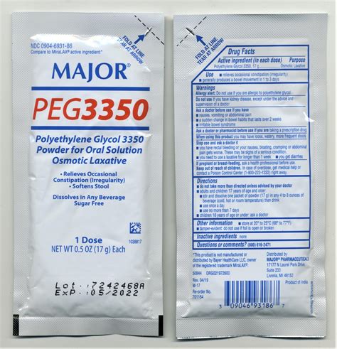 polyethylene glycol 3350 packet
