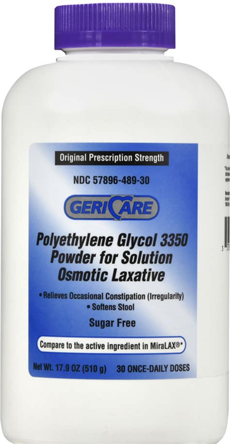 polyethylene glycol powder 17.9z otc030603