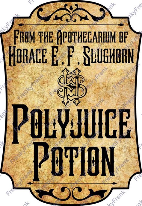 Polyjuice potion label Polyjuice potion, Potions, Potter