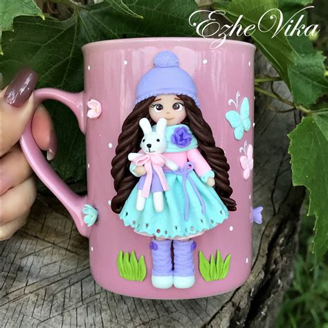 polymer clay mugs