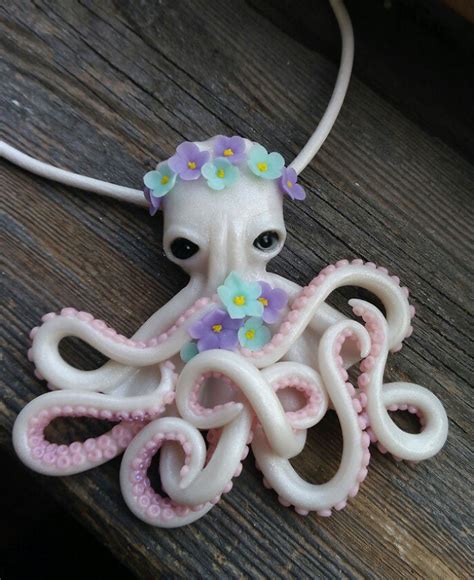 Polymer Clay Octopus Necklace Tutorial
