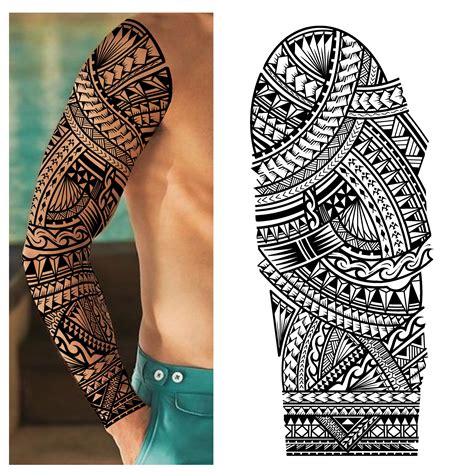 Expert Polynesian Arm Sleeve Tattoo Designs References