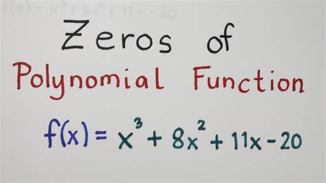 Polynomial Function Zero Calculator
