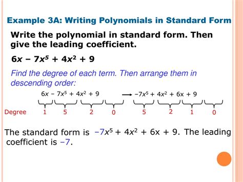 Polynomial Standard Form With Two Variables