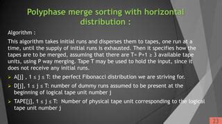 polyphase merge sort algorithm with example