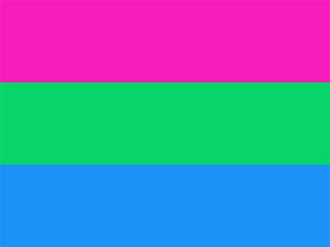 polysexual pride flag colors