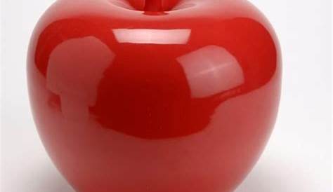 Pomme Rouge Deco Ceramique Grosse Sculpture En Céramique