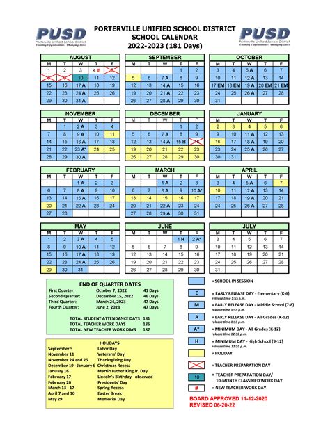 pomona unified school district calendar