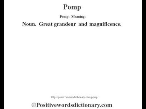 pomp and splendor meaning