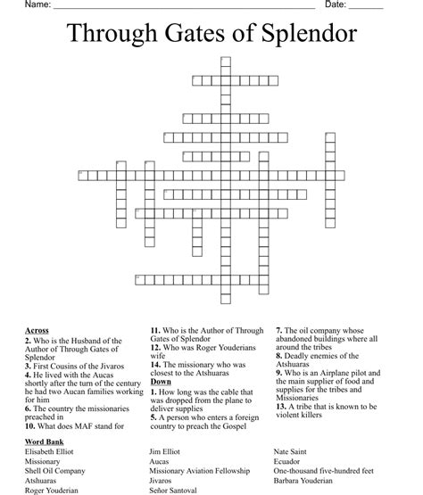 pomp or splendor crossword