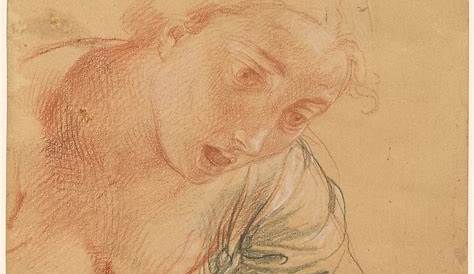 Pompeo Batoni Head of a Frightened Girl Drawings