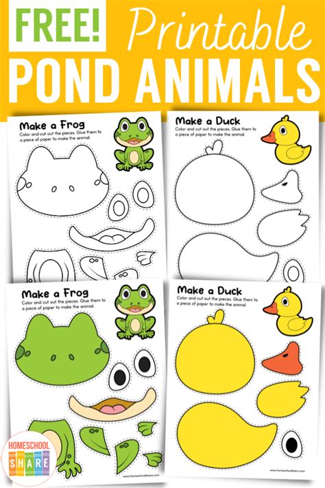 Pond Animals Printables
