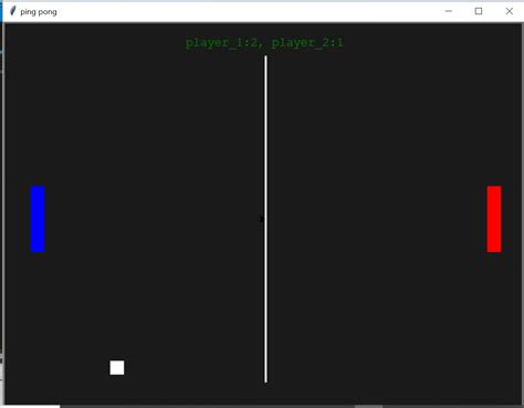 Pong Game In Python Using Tkinter